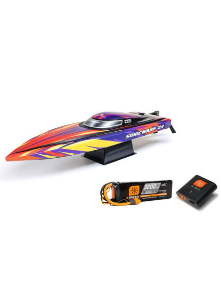 Sonicwake 24" Self-Righting Brushless Deep-V RTR (Battery & Charger Included)  Red