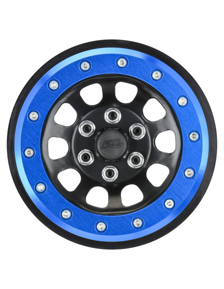 1/6 Steelies Stamped Steel 2.9" Dual Offset SCX6 Wheels Blue/Black