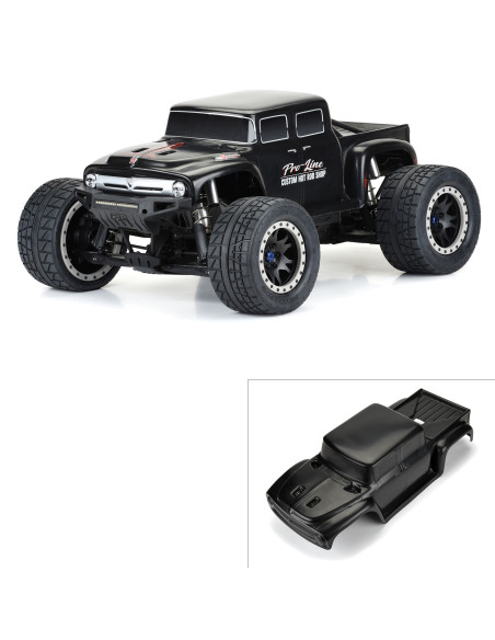 1-5 Pre-Cut Ford F-100 Bash Armor Black Body: X-MAXX
