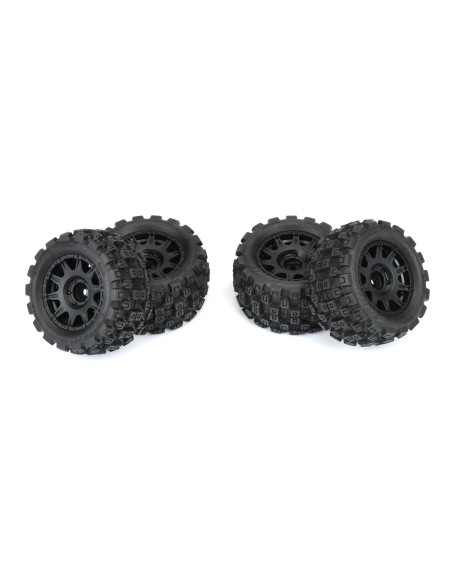 1-18 Badlands MX 1.85" F-R MTD 12mm Black Raid: Granite GROM