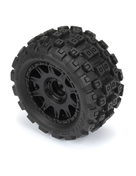 1-18 Badlands MX 1.85" F-R MTD 12mm Black Raid: Granite GROM