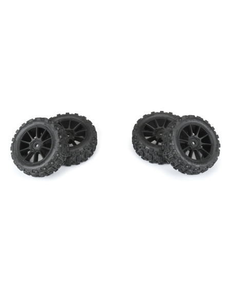Badlands MX 1.9" Buggy Tires MTD Mach-10 Black Wheels: Typhon GROM