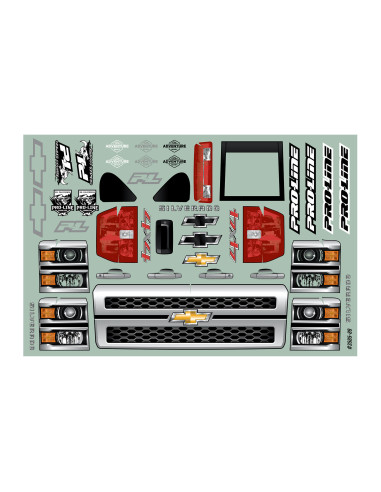 1-10 2015 Chevy Silverado Pre-Runner Clear Body...