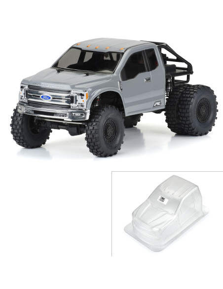 1-10 2017 Ford F-250 Super Duty Cab-Only Clear Body 12.3" WB Crawler
