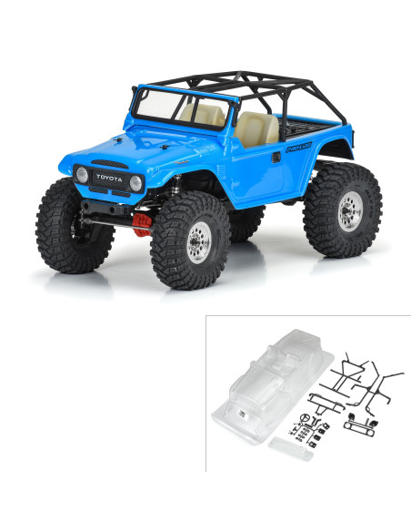 1-10 1979 Toyota Land Cruiser FJ40 Clear Body-Cage 12.3" WB Crawlers