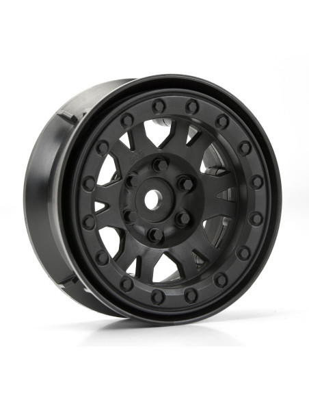 1-10 Impulse Front-Rear 1.9" 12mm Rock Crawler Wheels (2) Black