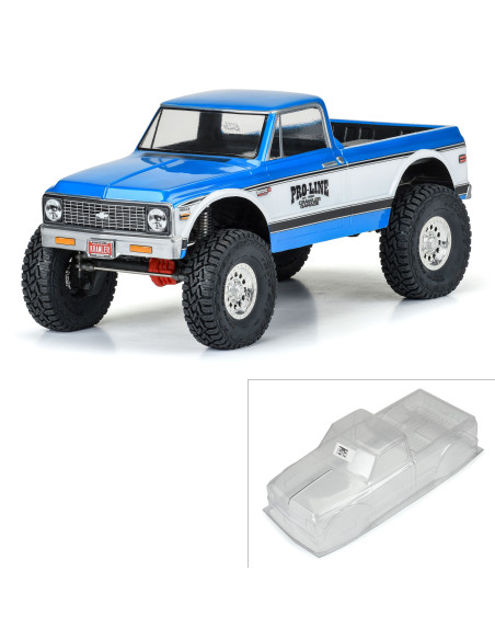 1-10 1972 Chevy K-10 Clear Body 12.3" Wheelbase Crawlers