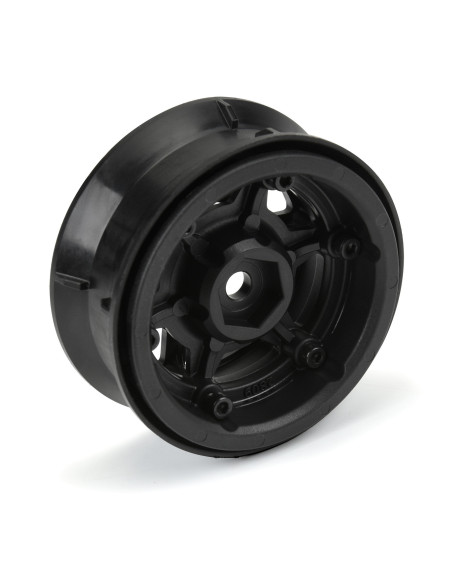 1-10 Holcomb F-R 1.9" 12mm Crawler Bead-Loc Wheels (2) Black