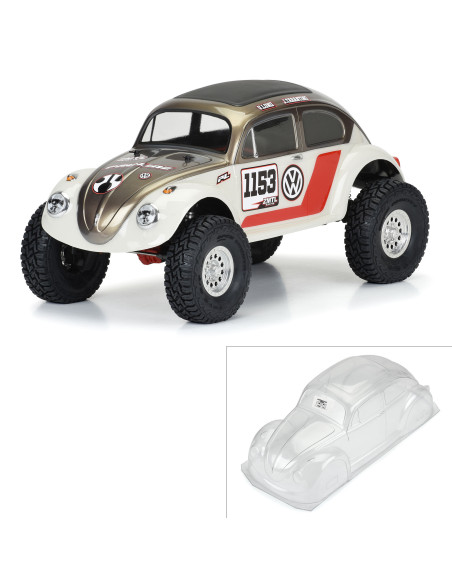1-10 Volkswagen Beetle Clear Body 12.3" (313mm) Wheelbase Crawlers
