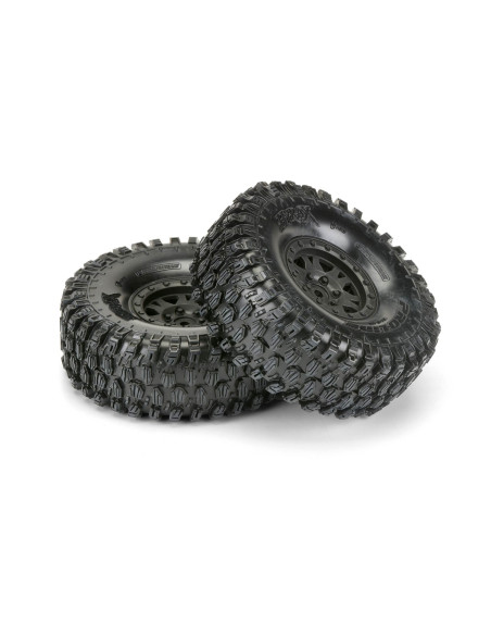 1-10 Hyrax G8 F-R 1.9" Crawler Tires Mounted 12mm Black Impulse (2)
