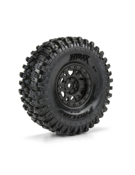 1-10 Hyrax G8 F-R 1.9" Crawler Tires Mounted 12mm Black Impulse (2)
