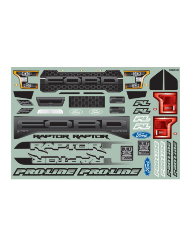 1-10 2017 Ford F-150 Raptor Clear Body 12.3"...