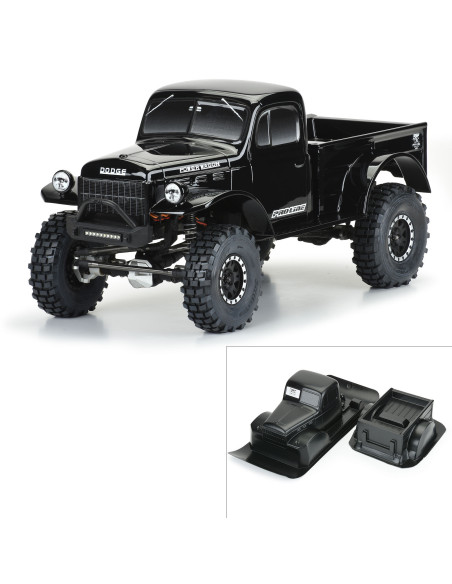 1-10 1946 Dodge Power Wagon Black Body 12.3" (313mm) WB Crawlers