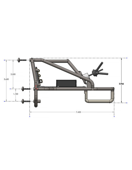 1-10 Back-Half Cage for Pro-Line Cab Only Crawler Bodies