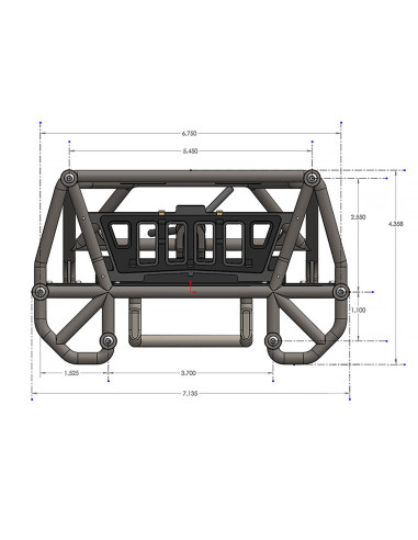 1-10 Back-Half Cage for Pro-Line Cab Only...