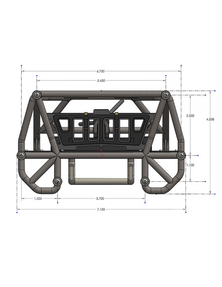 1-10 Back-Half Cage for Pro-Line Cab Only Crawler Bodies