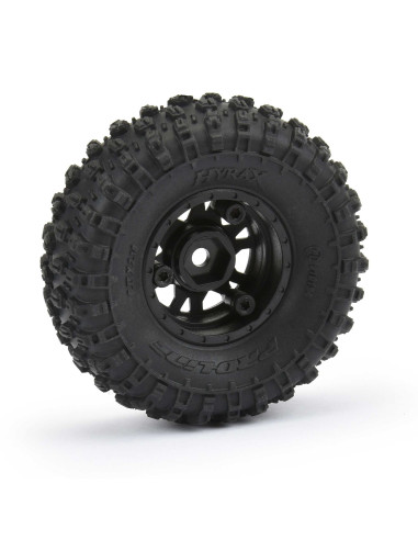 1-24 Hyrax Front-Rear 1.0" Tires Mounted 7mm...