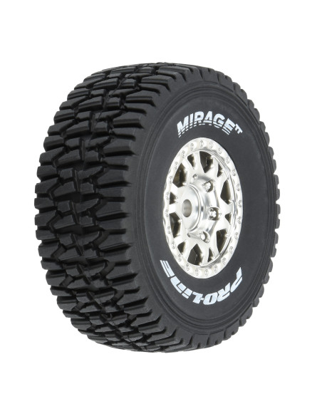 1-16 Mirage TT F-R Tires MTD 12mm Silver Impulse (4): Mojave Grom
