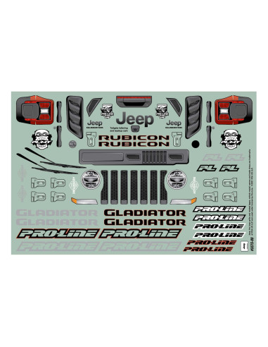 1-10 Jeep Gladiator Rubicon Clear Body: GRANITE