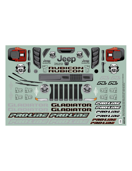 1-10 Jeep Gladiator Rubicon Clear Body: GRANITE