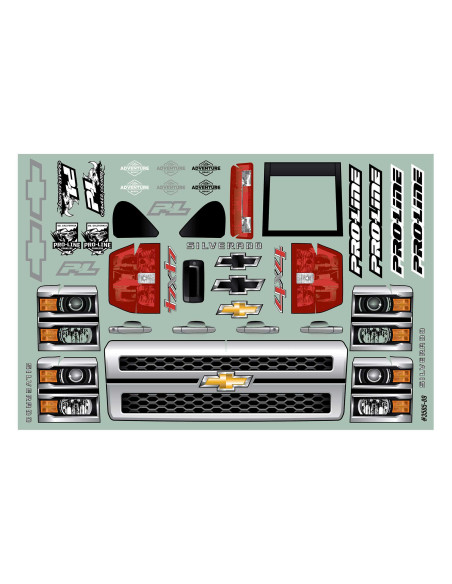 1-10 2015 Chevrolet Silverado Clear Body 13.9" WB
