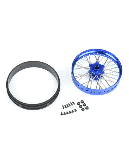 1-4 Pro-Spec Aluminum V2 Bead Front Wheel Blue-Blue (1): Promoto-MX