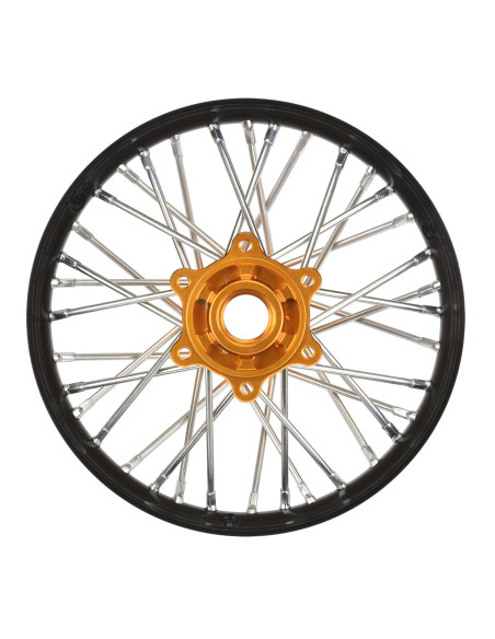 1-4 Pro-Spec Aluminum V2 Bead Rear Wheel Black-Gold (1): Promoto-MX
