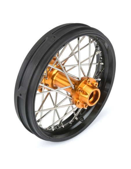 1-4 Pro-Spec Aluminum V2 Bead Rear Wheel Black-Gold (1): Promoto-MX