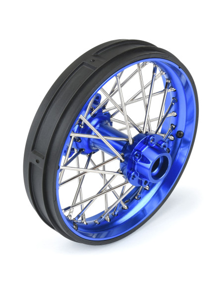 1-4 Pro-Spec Aluminum V2 Bead Rear Wheel Blue-Blue (1): Promoto-MX