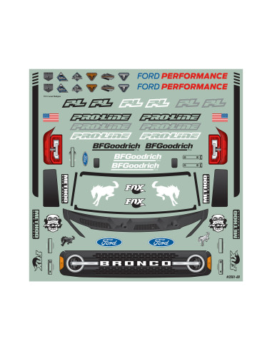 1/10 2021 Ford Bronco Clear Body: Granite  Vorteks