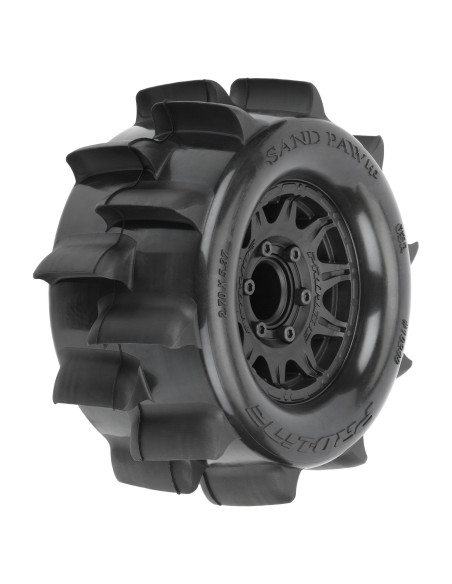 1-10 Sand Paw HP BELTED F-R 2.8" MT Tires MTD 12-14mm Black Raid (2)