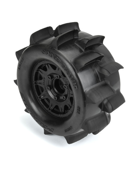 1-10 Sand Paw HP BELTED F-R 2.8" MT Tires MTD 12-14mm Black Raid (2)