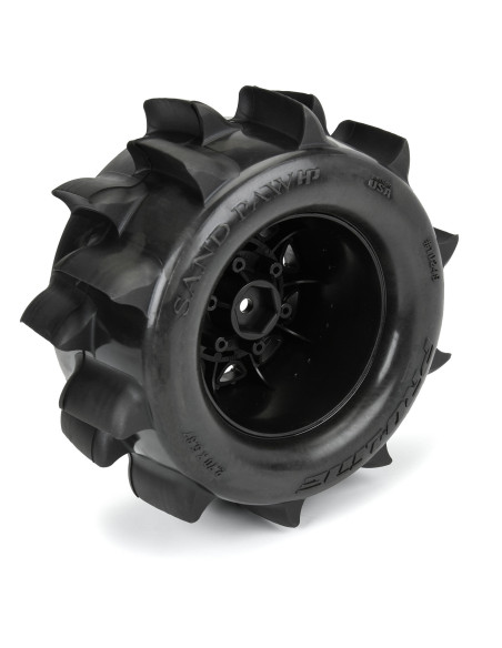 1-10 Sand Paw HP BELTED F-R 2.8" MT Tires MTD 12-14mm Black Raid (2)