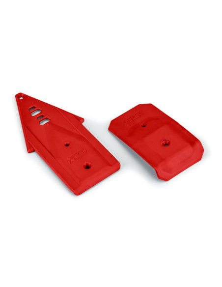 Bash Armor Front-Rear Skid Plates (Red) for ARRMA 3S Vehicles