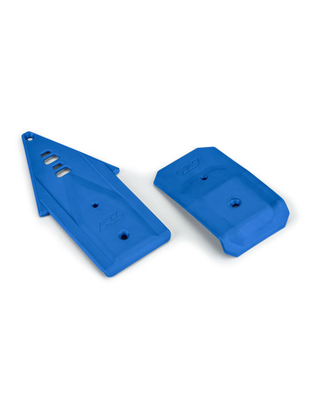 Bash Armor Front-Rear Skid Plates (Blue) for ARRMA 3S Vehicles