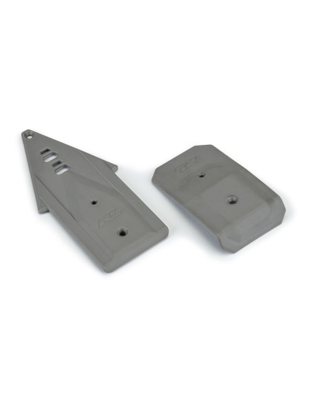 Bash Armor Front-Rear Skid Plates (Stone Gray) for ARRMA 3S Vehicles