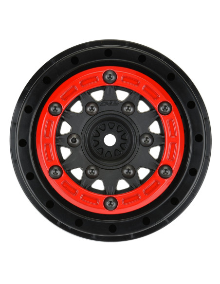1-10 Raid Bead-Loc Fr-Rr 2.2"-3.0" 12 & 14mm SC Wheels (2) Red-Black