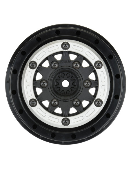1-10 Raid Bead-Loc Fr-Rr 2.2"-3.0" 12 & 14mm SC Wheels (2) Silvr-Blk