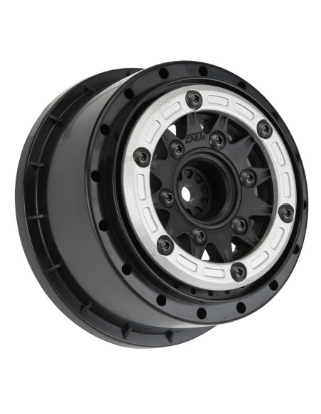 1-10 Raid Bead-Loc Fr-Rr 2.2"-3.0" 12 & 14mm SC Wheels (2) Silvr-Blk