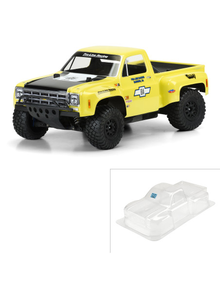 1-10 1978 Chevy C-10 Race Truck Clear Body: Short Course