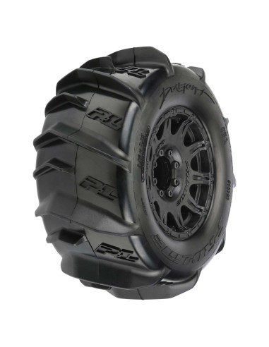 1-8 Dumont F-R 3.8" MT Tires Mounted 17mm Black...