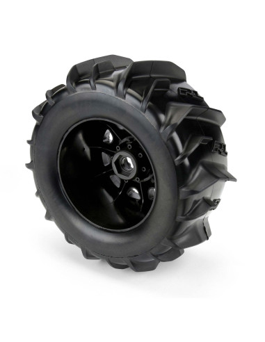 1-8 Dumont F-R 3.8" MT Tires Mounted 17mm Black...