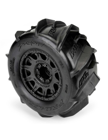 1-8 Dumont F-R 3.8" MT Tires Mounted 17mm Black...