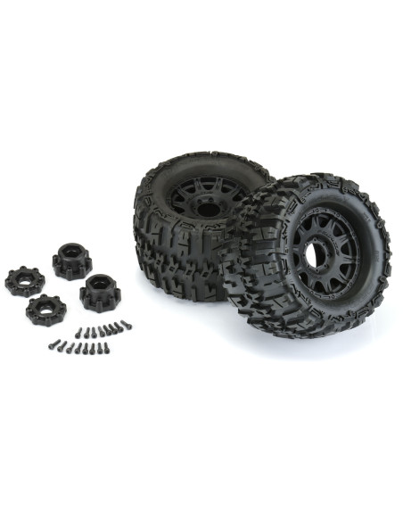 1-8 Trencher X F-R 3.8" MT Tires Mounted 17mm Black Raid (2)