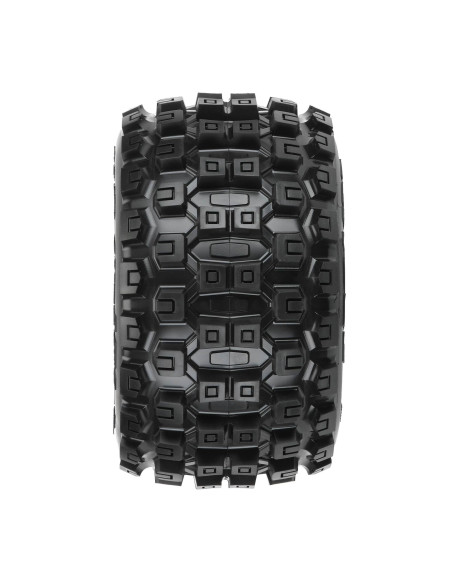 1-8 Badlands MX38 F-R 3.8" MT Tires Mounted 17mm Black Raid (2)