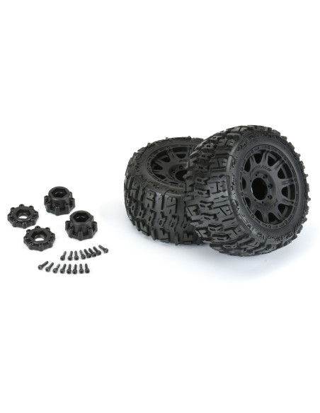 1-8 Trencher LP F-R 3.8" MT Tires Mounted 17mm Black Raid (2)