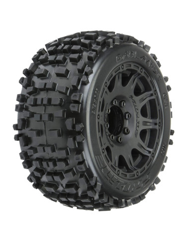 1-8 Badlands F-R 3.8" MT Tires Mounted 17mm...