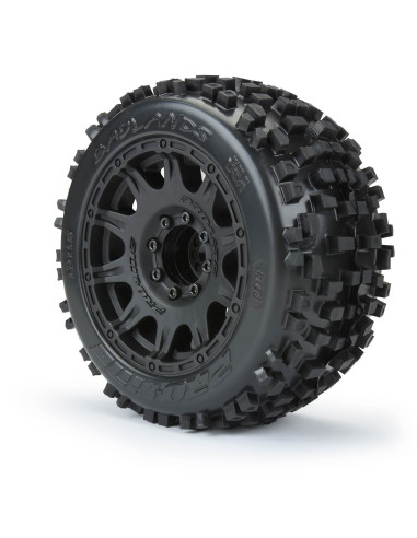 1-8 Badlands F-R 3.8" MT Tires Mounted 17mm...