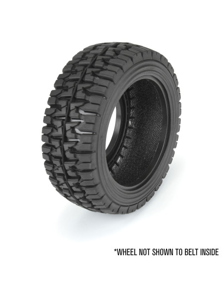 1-10 Mirage TT F-R 2.2"-3.0" 12mm & 14mm Black Raid Wheels (2)