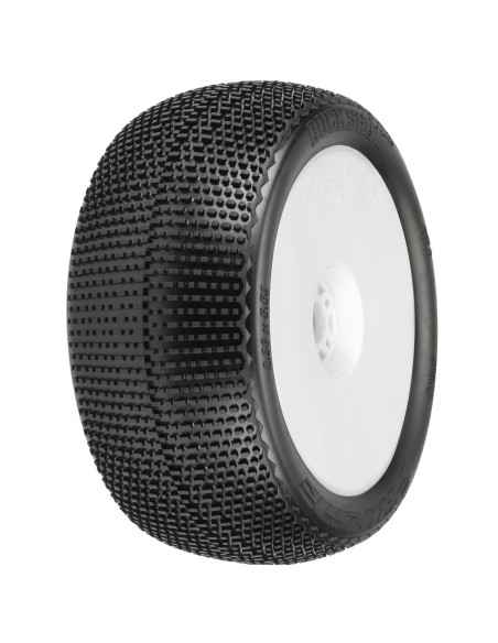 1-8 Buck Shot S3 F-R 4.0" Tires Mounted 17mm Wht Zero Offst Whls (2)